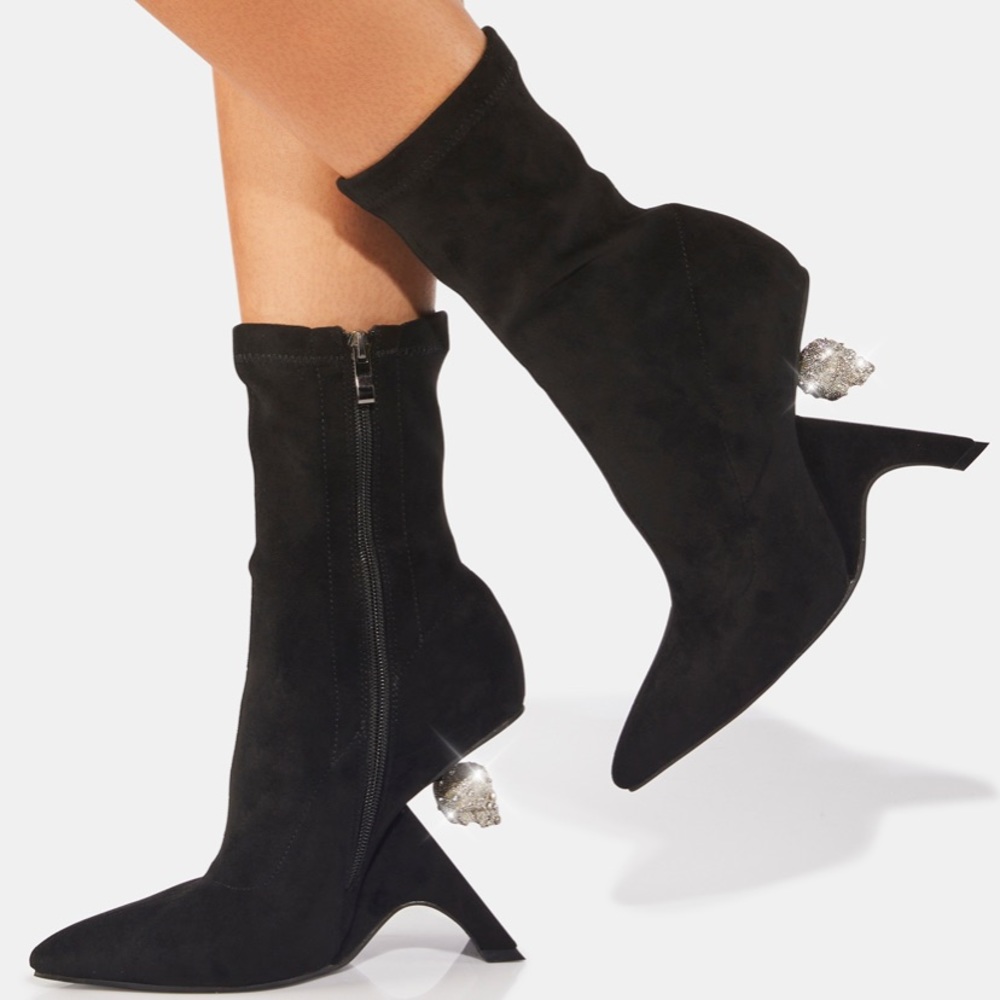 Azalea Wang Skull Ankle Boots Sculpted Booties